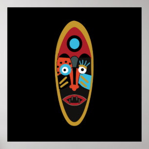 Affiche Masque moderne abstrait