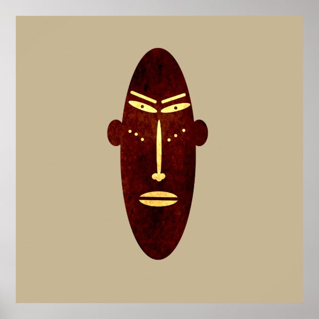 Affiche Masque moderne abstrait (Devant)