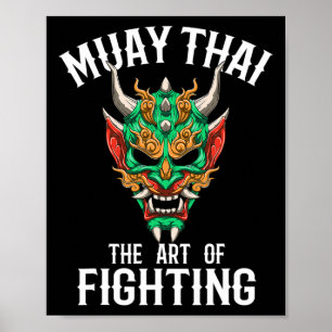 Affiche Masque Oni Muay Thai - Gi de boxe thaïlandaise et