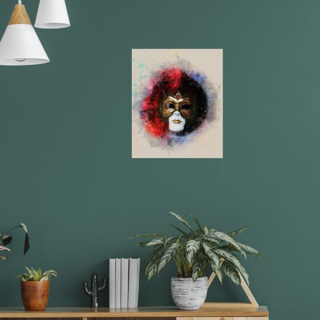 Affiche masque vénitien carnaval (Salon 1)