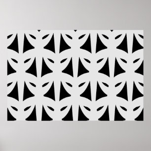 Affiche Masquerade en noir et argent