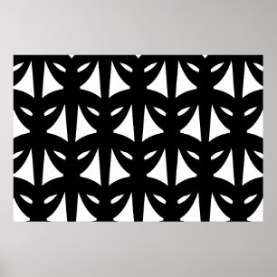 Affiche Masquerade en noir et blanc