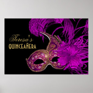 Affiche Masquerade quinceañera quinzième anniversaire viol