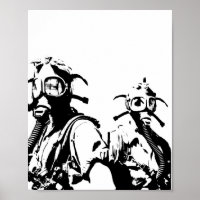 Masques à gaz en noir
