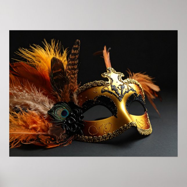 Affiche masques de carnaval (Devant)