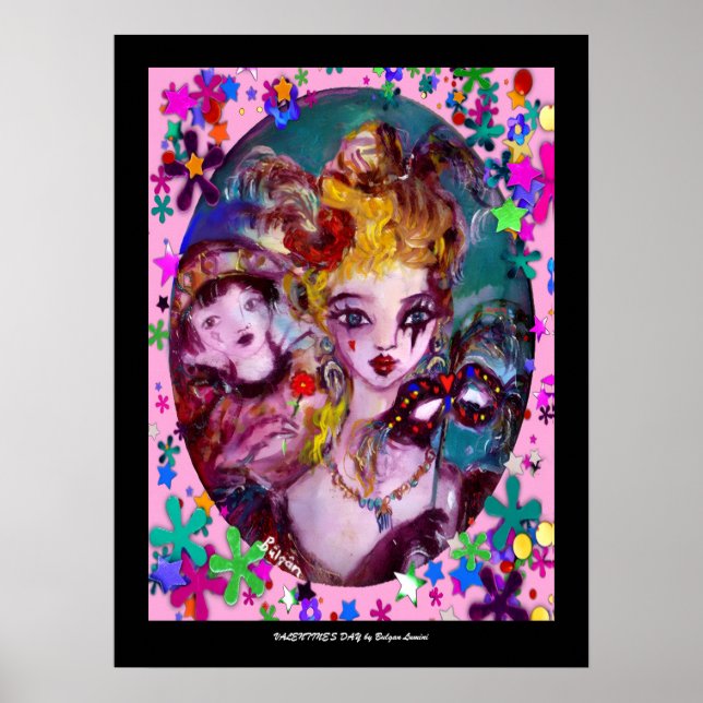 AFFICHE MASQUES DE VENISE POUR LA SAINT-VALENTIN (Devant)