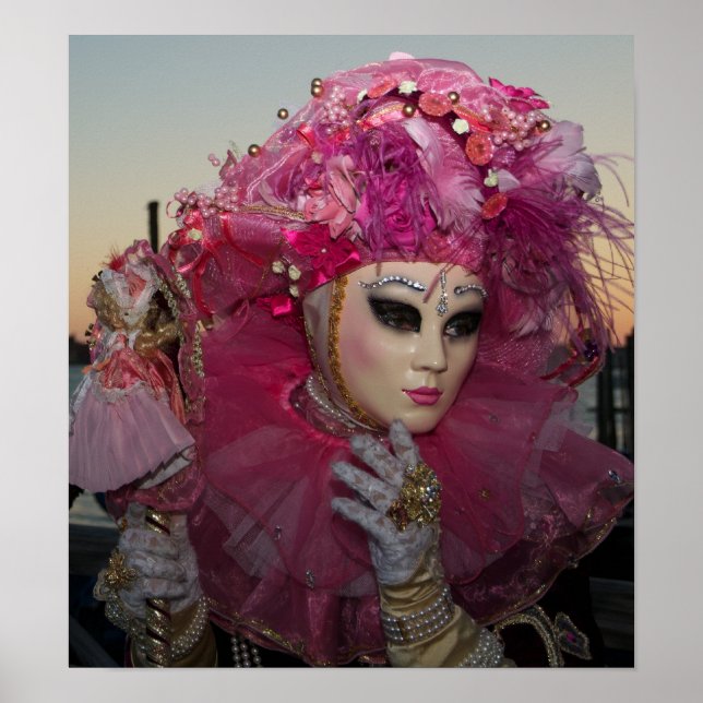 Affiche Masques du Carnaval de Venise (Devant)