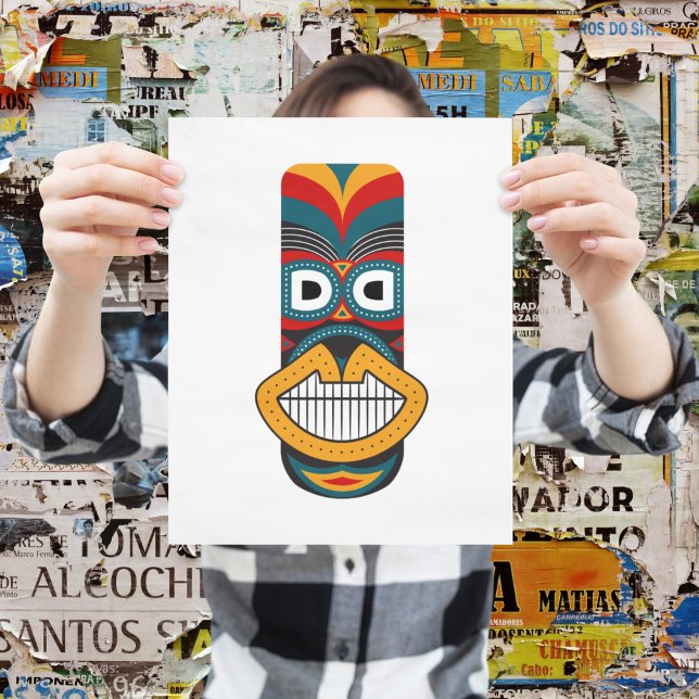 Affiche Masques tribaux ethniques (Créateur téléchargé)