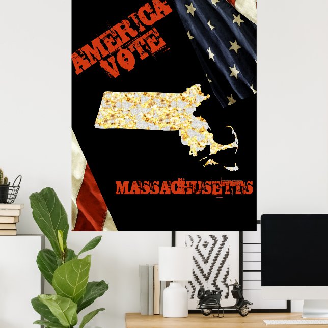 AFFICHE MASSACHUSETTS  (Bureau à domicile)