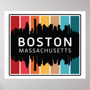 Affiche Massachusetts de Boston