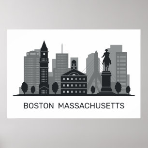 Affiche Massachusetts de Boston