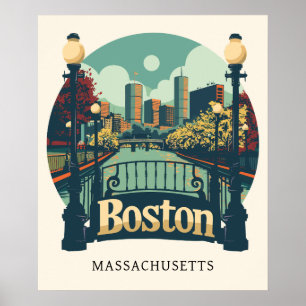 Affiche Massachusetts de Boston