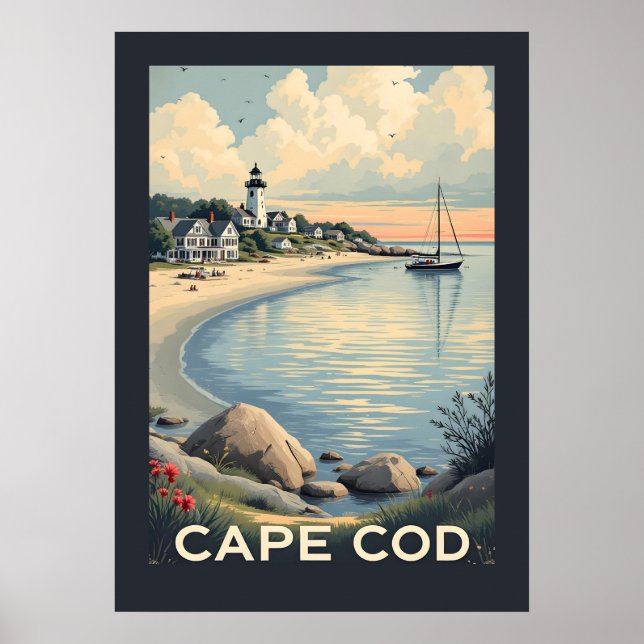 Affiche Massachusetts de Cape Cod (Devant)