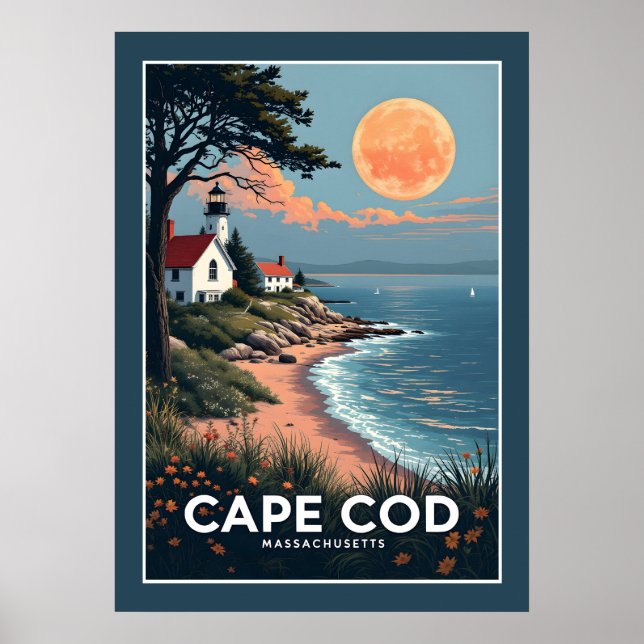 Affiche Massachusetts de Cape Cod (Devant)