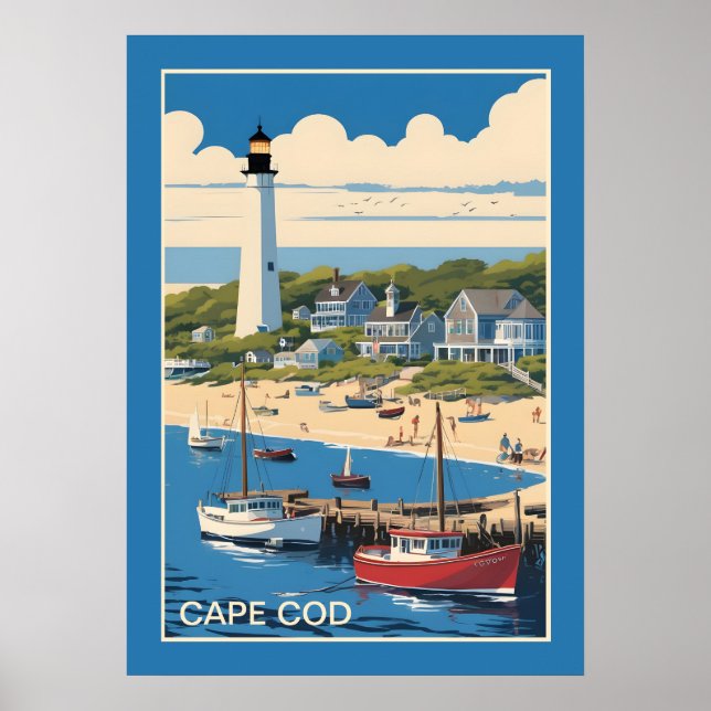 Affiche Massachusetts de Cape Cod (Devant)