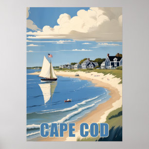 Affiche Massachusetts de Cape Cod