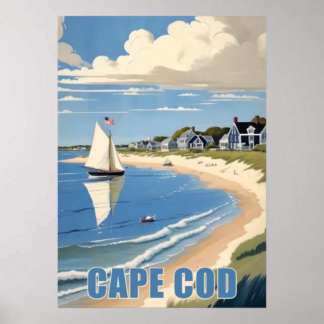 Affiche Massachusetts de Cape Cod (Devant)