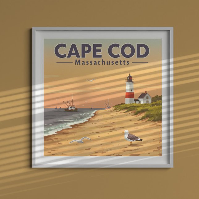 Affiche Massachusetts de Cape Cod vintage (Créateur téléchargé)