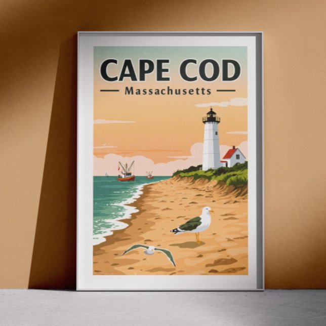 Affiche Massachusetts de Cape Cod vintage (Créateur téléchargé)