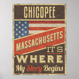 Affiche Massachusetts de Chicopee