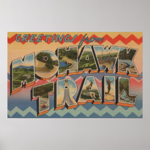 Affiche Massachusetts - Salutations de Mohawk Trail 2