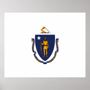 Affiche Massachusetts State Flag Design
