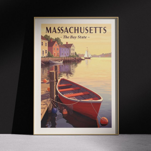 Affiche Massachusetts vintages (Créateur téléchargé)