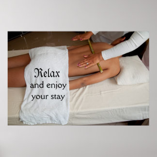 Affiche Massage en bambou
