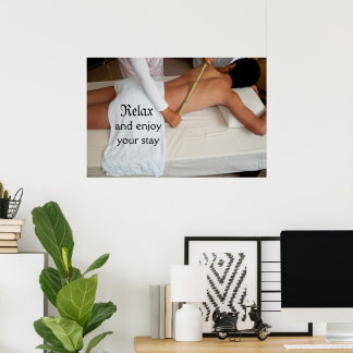 Affiche Massage En Bambou Sur Les Côtes