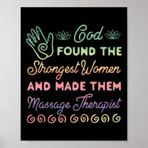 Affiche Massage Thérapeutique Massage Thérapie Dieu trouvé