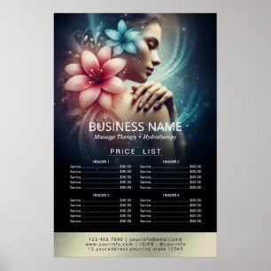 Affiche Massage Thérapie Healing Main Energy Spa Liste des