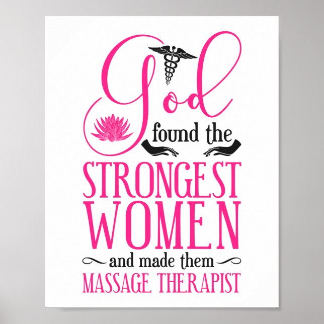 Affiche Massage Therapist Massage Therapy God Found The (Devant)