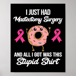 Affiche Mastectomie Chirurgie Mème Amusants Cancer du sein