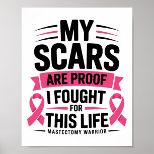 Affiche Mastectomie Funny Cancer du sein Survivant