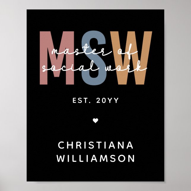 Affiche Master en travail social en MSW (Devant)