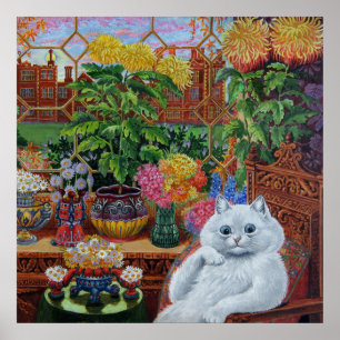 Affiche "Master of Cat College" par Louis Wain