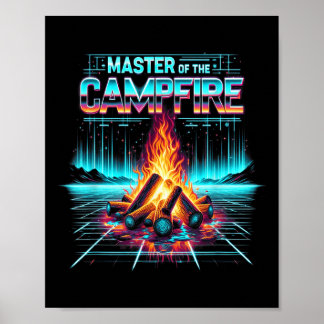 Affiche Master Of The Campfire Dad Men Camping Enthusiast 