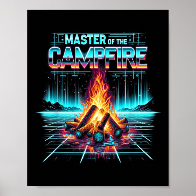 Affiche Master Of The Campfire Dad Men Camping Enthusiast  (Devant)