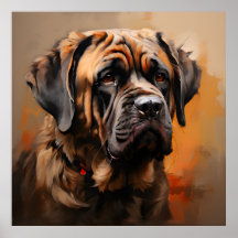 Mastiff Realism Art Portrait