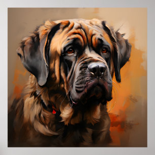 Affiche Mastiff Realism Art Portrait