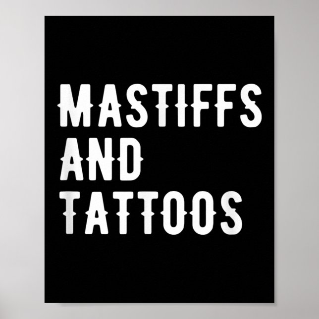 Affiche Mastiffs Et Tattoos Mastiff Propriétaire Chien Enc (Devant)