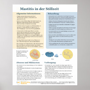 Affiche Mastitis dans l'affiche d'allaitement (allemand)