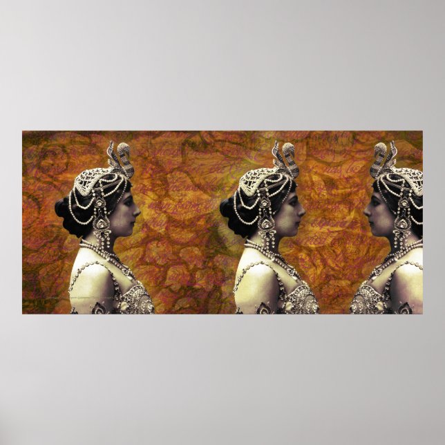 Affiche Mata Hari : "Belle Femme, Espion Dangereux" (Devant)