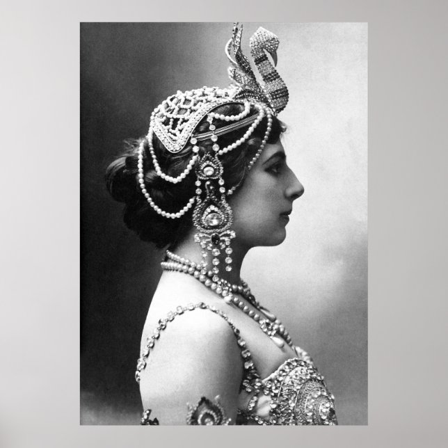 Affiche Mata Hari : "Belle Femme, Espion Dangereux" (Devant)