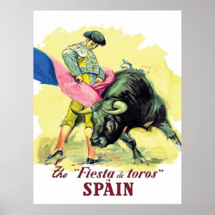 Affiche Matador tauromachie, fiesta de toros, Espagne