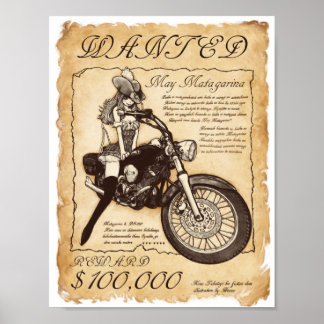 AFFICHE MATAGARINA~手配書ポスター~