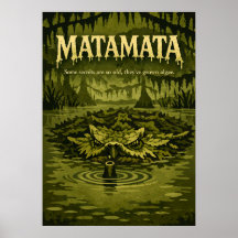 Matamata Swamp Creature Retro Art