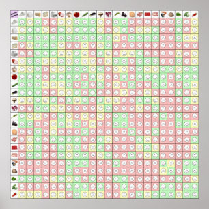 Affiche Match 2 17 x 17 de pâtes