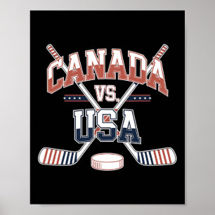 Affiche Match de hockey sur glace Canada États-Unis Sport