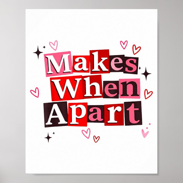 Affiche Matching Couple Makes When Apart Long Distance Rel (Devant)